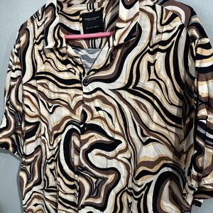 Denim & Flower Shirt - XL